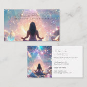 Carte De Visite Méditation pastel brillant univers pyramide (Devant / Derrière)