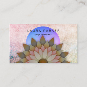 Carte De Visite Méditation pourpre de yoga de fleur de Lotus