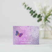 Carte De Visite *~* Méditation Reiki Mandala Butterfly Parties sci (Debout devant)