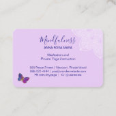 Carte De Visite *~* Méditation Reiki Yoga. Mandala papillon  (Dos)