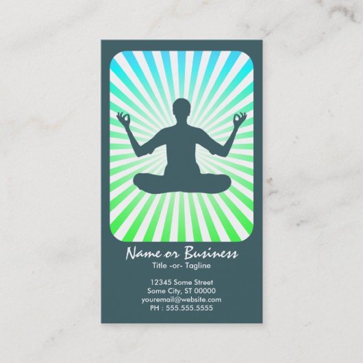 Carte De Visite méditation : rétros rayons (Devant)