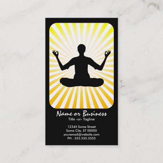 Carte De Visite méditation : rétros rayons (Devant)