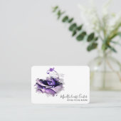 Carte De Visite *~* Méditation ROSE QR Reiki Yoga Floral Flower (Debout devant)