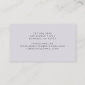 Carte De Visite Méditation serene Instructeur Mist Trees Aquarelle (Dos)