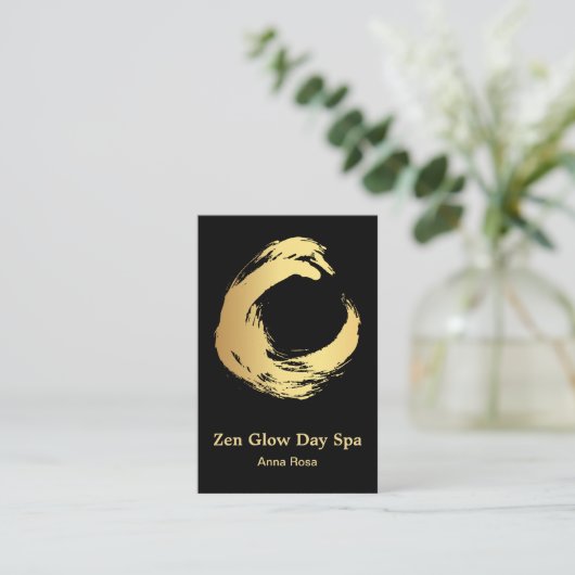 Carte De Visite *~* Méditation Spa Reiki Abstrait pour brosse d'or (Debout devant)