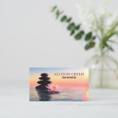 Carte De Visite Méditation Thérapie Massage Zen Instructeur de Yog (Debout devant)