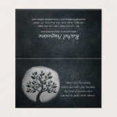 Carte De Visite Méditation Yoga Instructeur Arbre Argent Tarificat (Extérieur déplié)