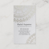 Carte De Visite Méditation Yoga Instructeur Chic Black Gold Mandal (Dos)