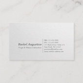 Carte De Visite Méditation YOGA Instructeur Chic White Gold Mandal (Dos)