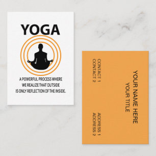 Carte De Visite Méditation Yoga Instructeur de Yoga