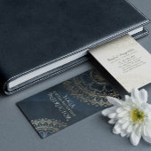 Carte De Visite Méditation Yoga Instructeur Gold Mandala Marine Bl