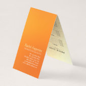 Carte De Visite Méditation Yoga Instructeur Gold Mandala Tarifs (Dos)