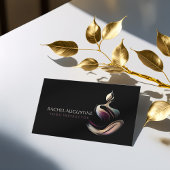 Carte De Visite Méditation Yoga Instructeur Lotus Pose Brush Strok