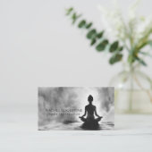 Carte De Visite Méditation Yoga Instructeur Lotus Pose Peinture à  (Debout devant)