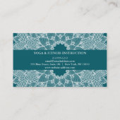 Carte De Visite Méditation Yoga Instructeur Mandala Turquoise (Dos)