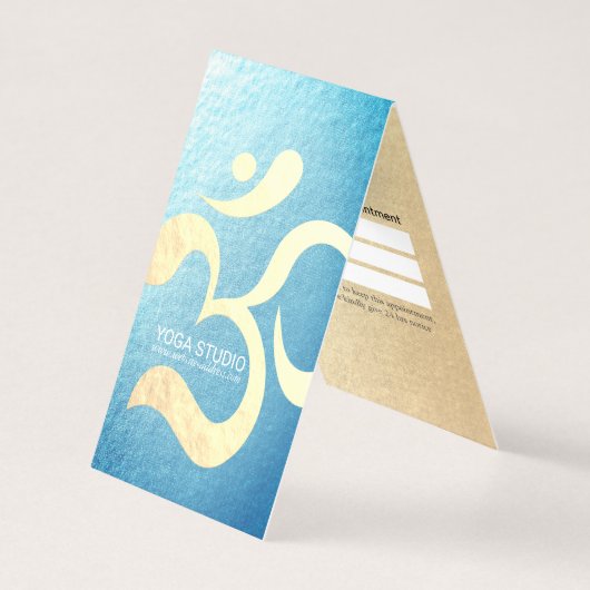 Carte De Visite Méditation Yoga Instructeur OM Symbole Prix (Devant)