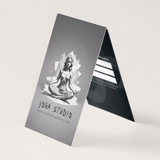 Carte De Visite Méditation Yoga Instructeur Reiki Master Low Poly (Devant)
