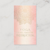Carte De Visite Méditation YOGA Instructeur Rose chic Gold Mandala (Devant)