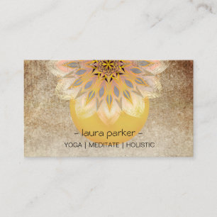 Carte De Visite Méditation Yoga Lotus Massage de fleurs Méditation