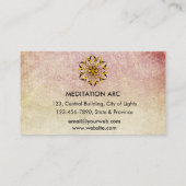Carte De Visite Méditation Yoga Lotus Massage de fleurs Méditation (Dos)