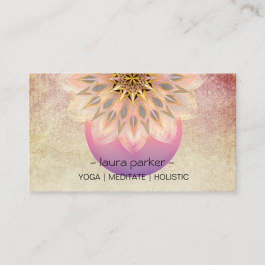 Carte De Visite Méditation Yoga Lotus Massage de fleurs Méditation (Devant)