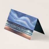 Carte De Visite Méditation Yoga Lune Sky Sea Beach Tarifs (Dos)