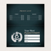 Carte De Visite Méditation Yoga Lune Sky Sea Beach Tarifs (Intérieur déplié)