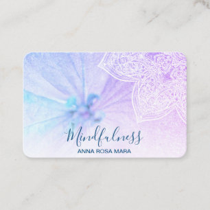 Carte De Visite *~* Méditation Yoga Mandala Reiki Parties scintill