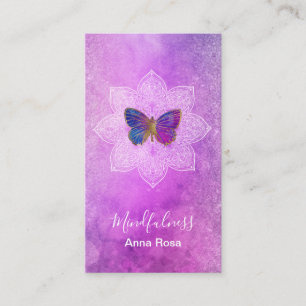 Carte De Visite *~* Méditation Yoga Minceur Papillon Mandala