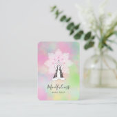 Carte De Visite *~* Méditation Yoga Mindfulness QR Mandala déesse (Debout devant)
