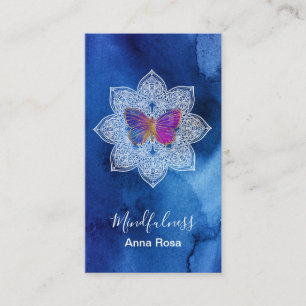 Carte De Visite *~* Méditation Yoga Mindfult Mandala Papillon