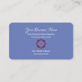 Carte De Visite Méditation Yoga Monogramme Purple Mandala Elégant (Dos)