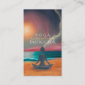 Carte De Visite Méditation Yoga paisible Lune Sky Ocean Beach (Devant)