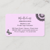 Carte De Visite *~* Méditation Zen Butterfly Reiki Mandala (Dos)