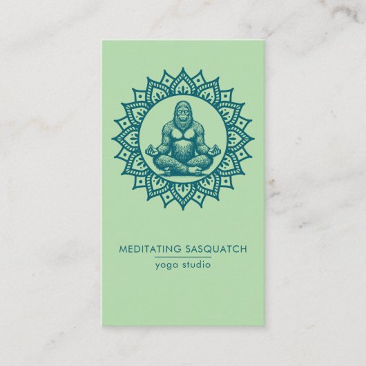 Carte De Visite Méditer Sasquatch Yoga Studio QR Code (Devant)