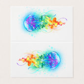 Carte De Visite Méduse arc-en-ciel (Extérieur déplié)