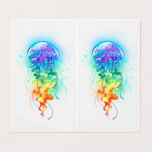 Carte De Visite Méduse arc-en-ciel (Extérieur déplié)