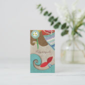Carte de visite Meermaid Teddy Bear Vagues (Debout devant)
