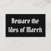 Carte De Visite Méfiez-vous des Ides de mars (Devant)