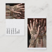 Carte De Visite Mehndi (Devant / Derrière)