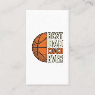 Carte De Visite Meilleur Coach Papa Ever Basket Vintage Vector Des