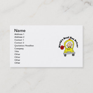 Carte De Visite Meilleur conducteur de bus au monde