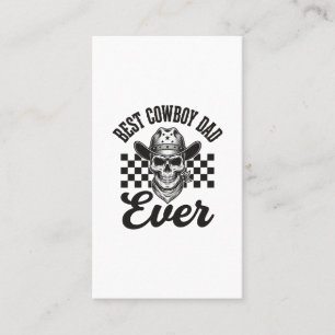 Carte De Visite Meilleur design de chemise Western crâne de papa c