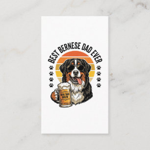 Carte De Visite Meilleur Papa Bernois Vintage T-Shirt Bière Chien 