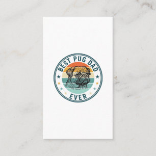 Carte De Visite Meilleur Papa Pug Ever Vintage Gravure T-Shirt Chi