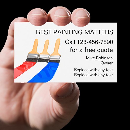 Carte De Visite Meilleur Peinture Entrepreneur Peintre Maison