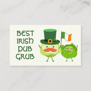 Carte De Visite MEILLEUR PUB IRLANDAIS Kawaii Chou St Patricks Day