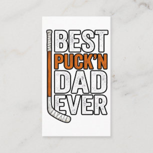 Carte De Visite Meilleur Puck'n Papa Hockey Père Vector Design_1