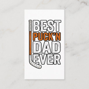 Carte De Visite Meilleur Puck'n Papa Hockey Père Vector Design_1