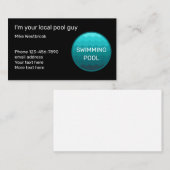 Carte De Visite Meilleur service de piscine unique (Devant / Derrière)
